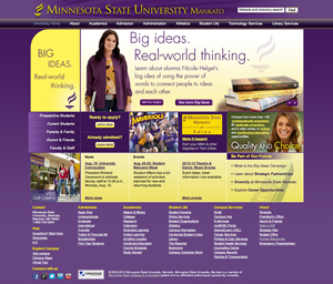 Minnesota State University Mankato website screenshot